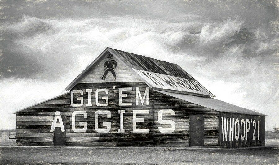 College Station Digital Art - The Aggie Barn by JC Findley