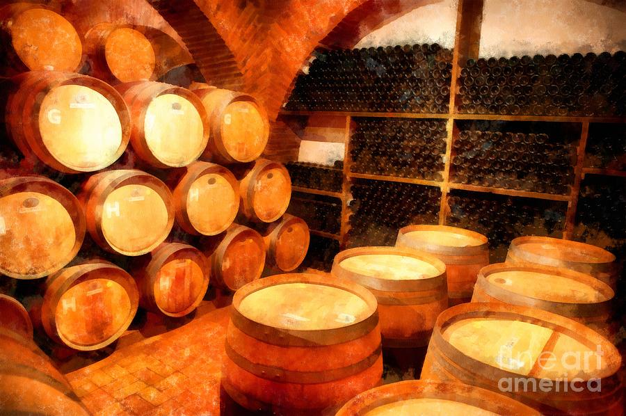 Wine Photograph - The Aging Room by Edward Fielding