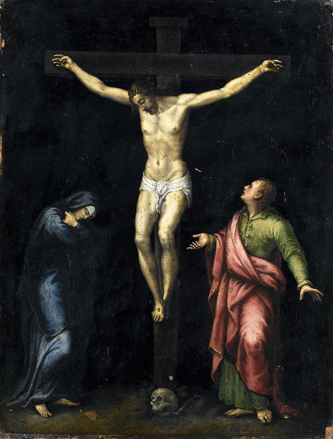 The Crucifixion Painting by Francesco Cavazzoni