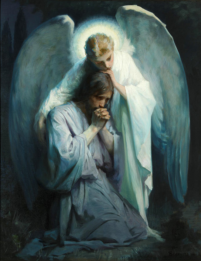 Jesus Christ Painting - The  Agony in the Garden by Frans Schwartz