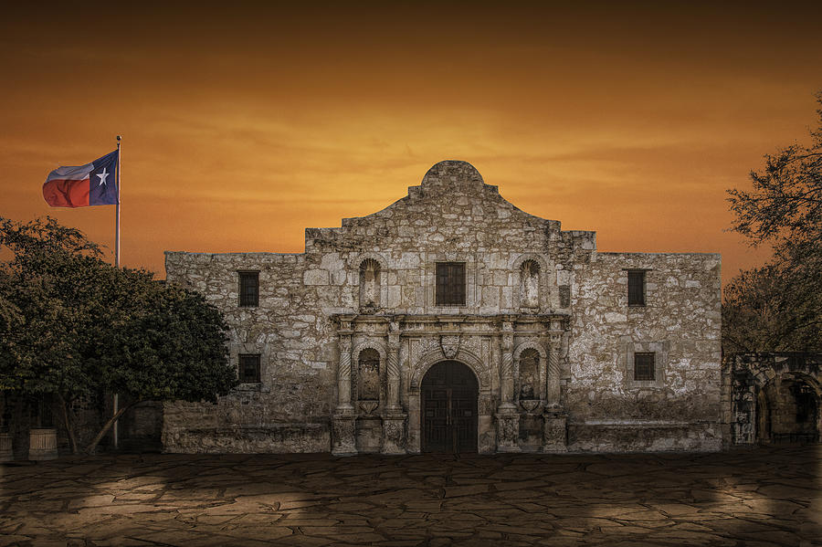 Architecture Photograph - The Alamo Mission in San Antonio by Randall Nyhof