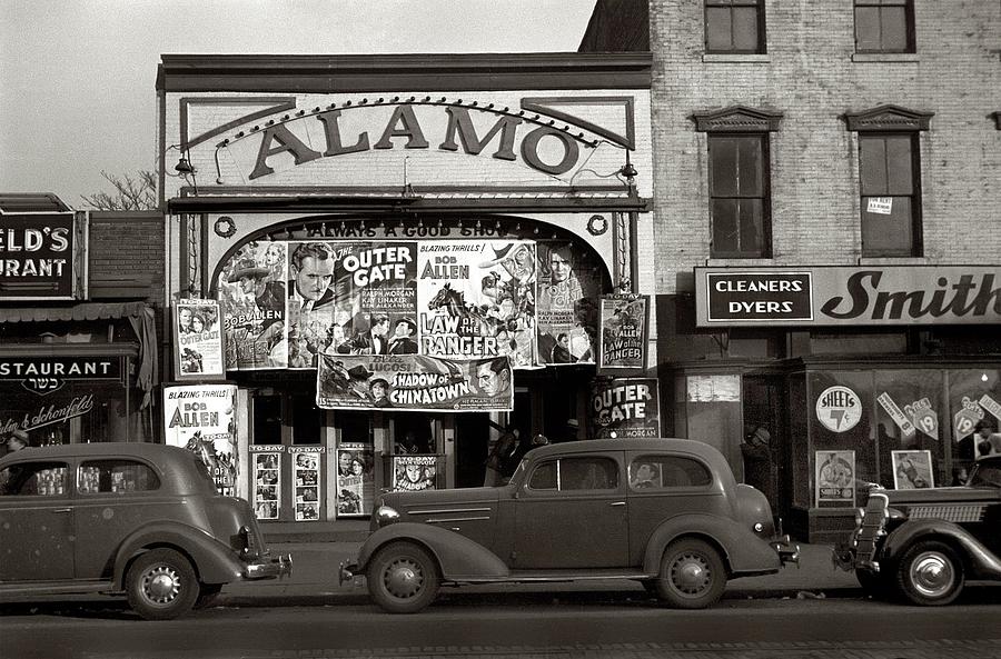 The Alamo Theater John Vachon  Bela Lugosi serial number one Washington DC 1937 color added 2010 Photograph by David Lee Guss