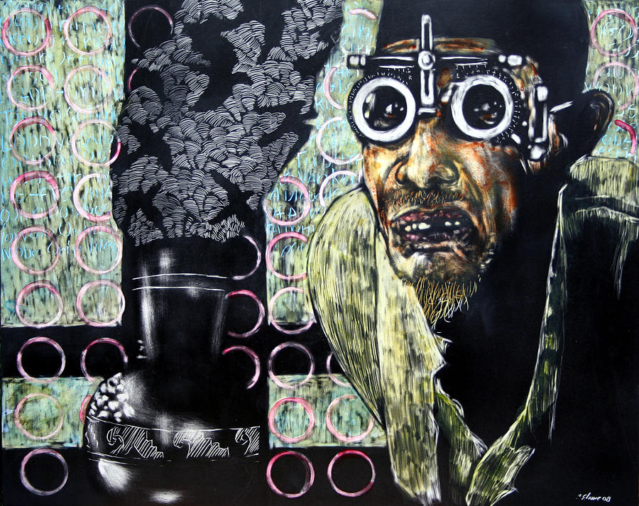 Scratchboard Mixed Media - The Alchemist by Chester Elmore Scratchboard Mixed Media - The Alchemist by Chester Elmore