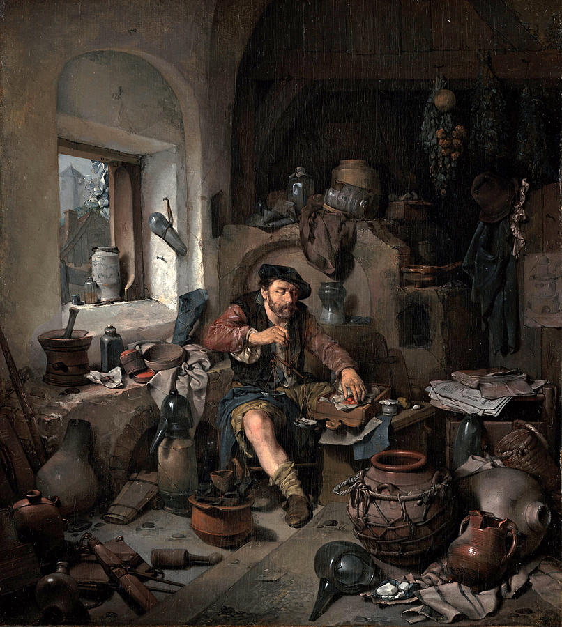The Alchemist Painting by Cornelis Bega