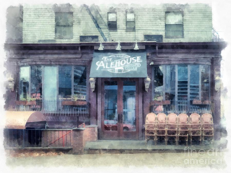 The Alehouse English Cellar Providence Rhode Island Painting by Edward Fielding