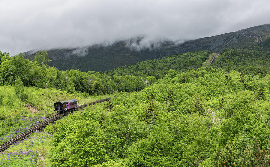 The Algonquin Climbs The Mount Washington Cog Railway Photograph by Brian MacLean