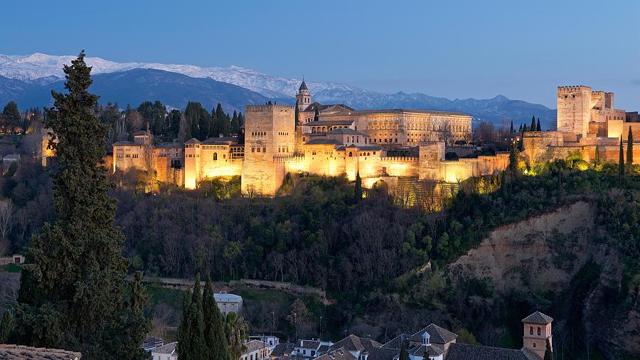 The Alhambra at night Photograph by Stephen Taylor