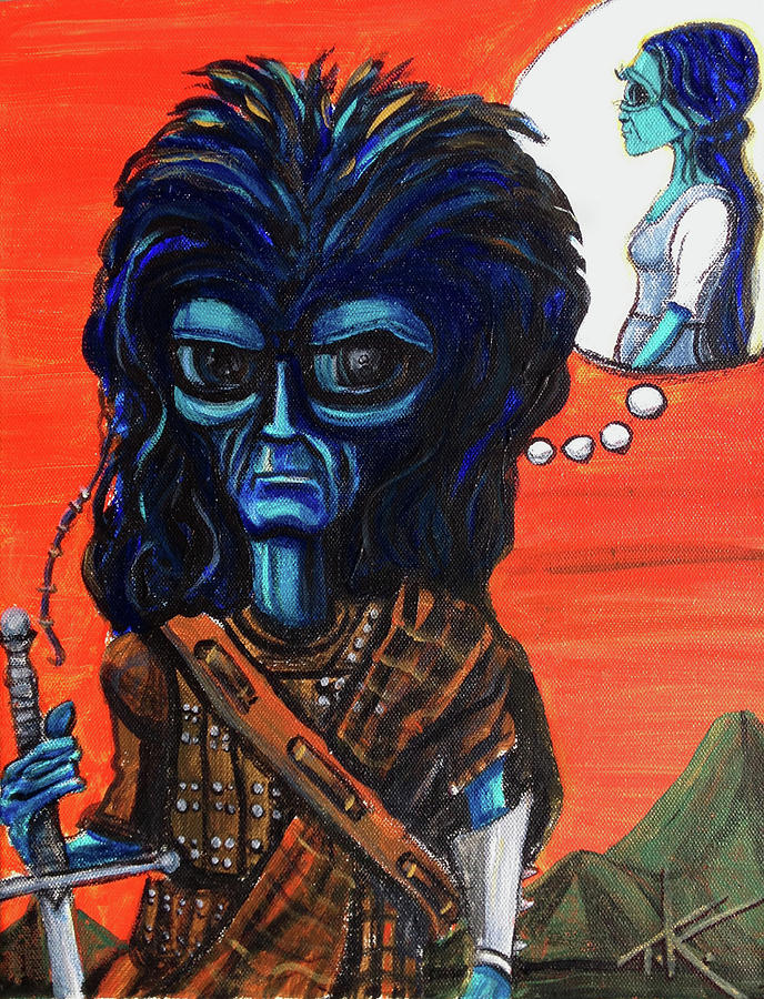 The Alien Braveheart Painting by Similar Alien
