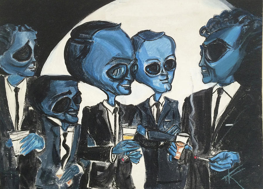 The Alien Rat Pack Painting by Similar Alien