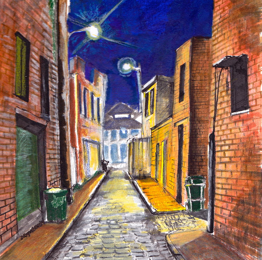 The Alley Drawing by Dallas Roquemore Fine Art America