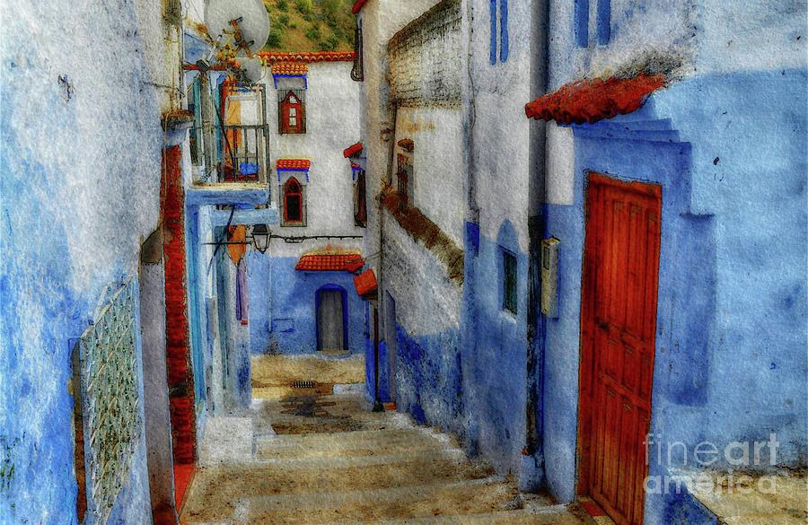 Greek Painting - The Alley, Greece by Esoterica Art Agency