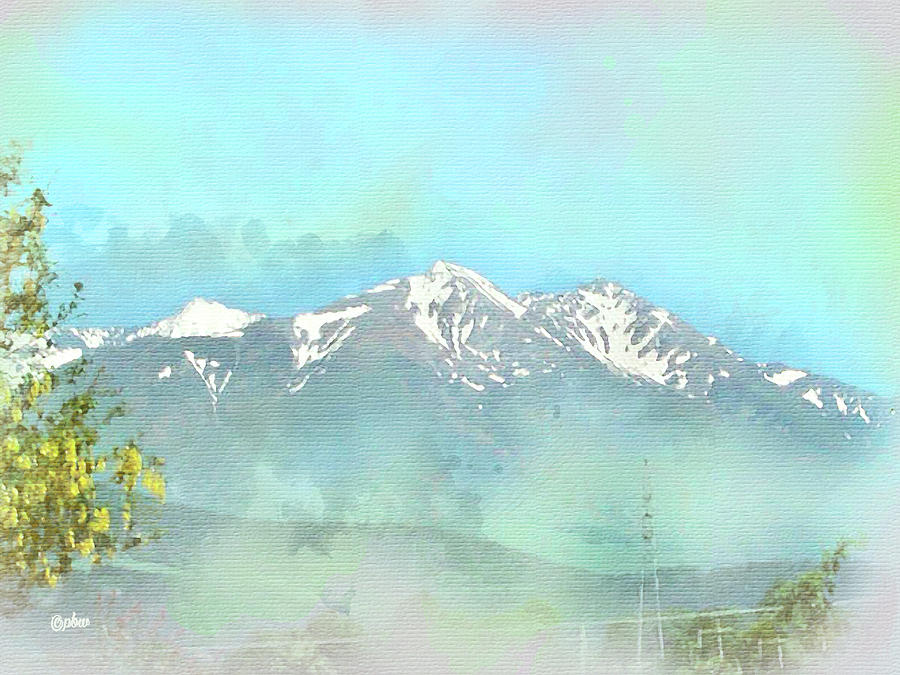 The Alps at Grenoble Digital Art by Paulette B Wright