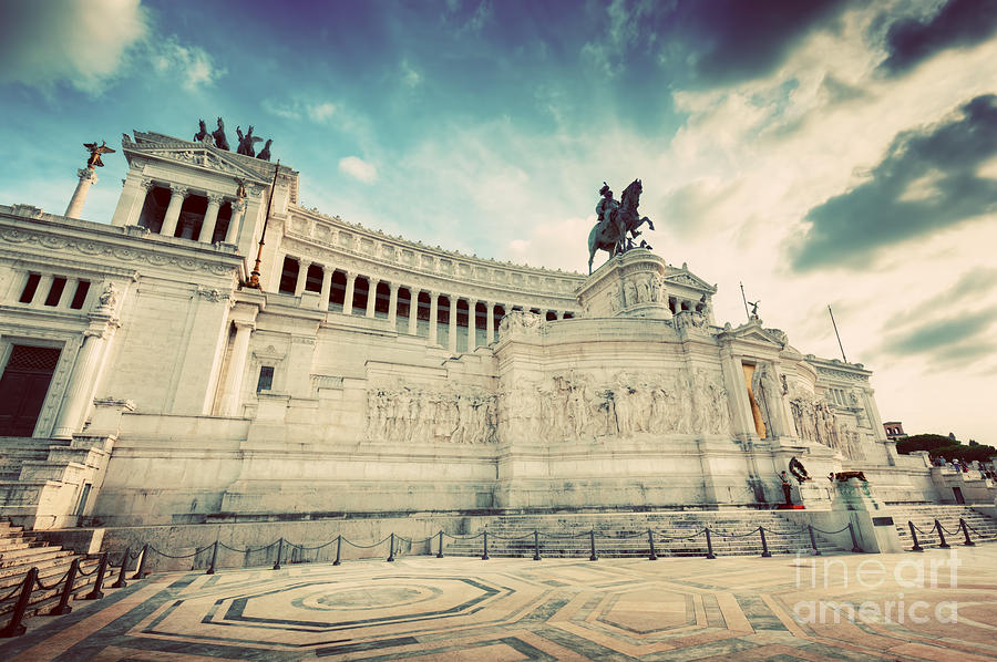 The Altare della Patria monument in Rome Photograph by Michal Bednarek