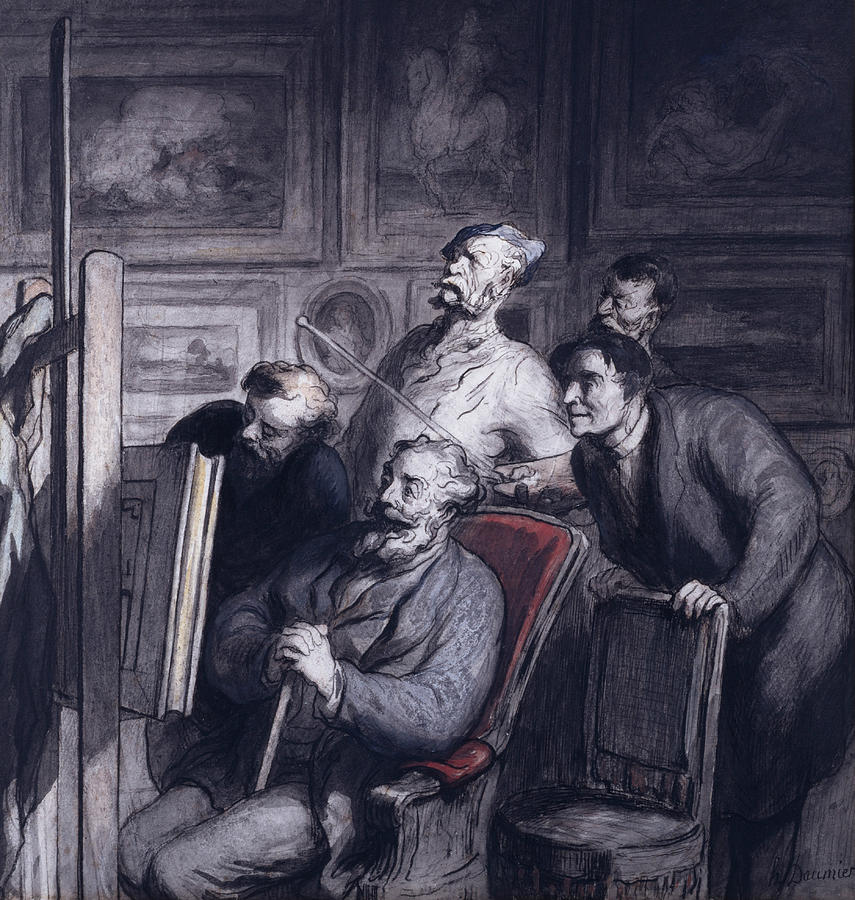 The Amateurs Painting by Honore Daumier - Fine Art America