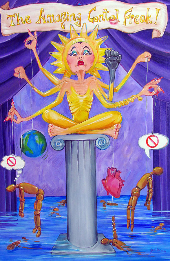 The Amazing Control Freak Painting by Judi Krew