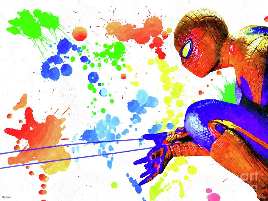 The Amazing Spider-man Watercolor Mixed Media