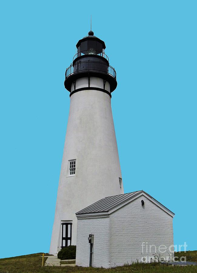 The Amelia Island Lighthouse Transparent For Customization Photograph by D Hackett