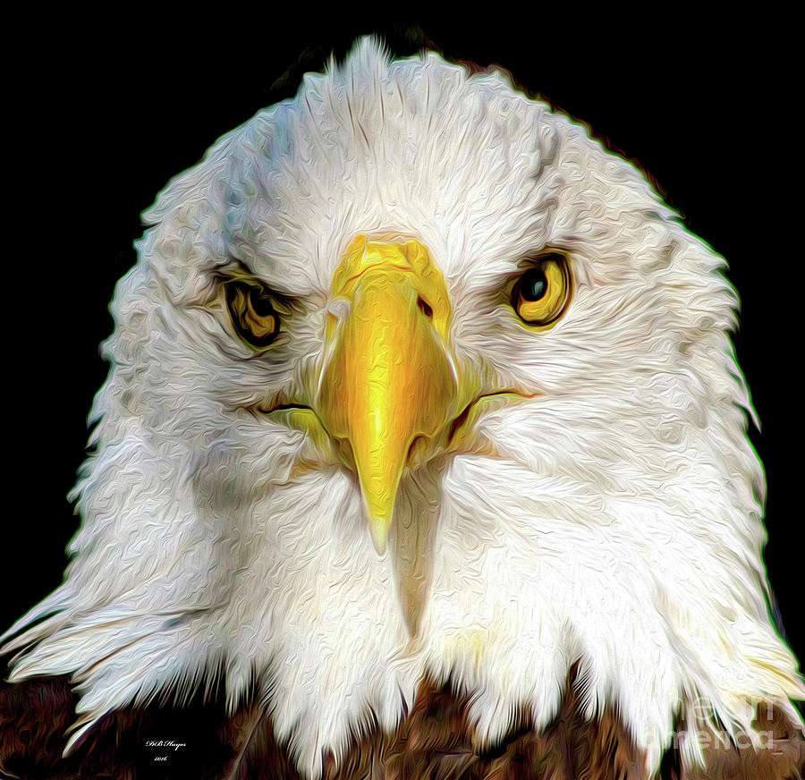 The American Bald Eagle - USA Pride Digital Art by DB Hayes