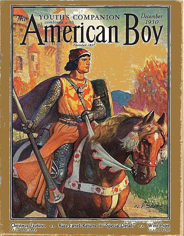 The American Boy magazine  cover December 1930 color added 2016 Photograph by David Lee Guss