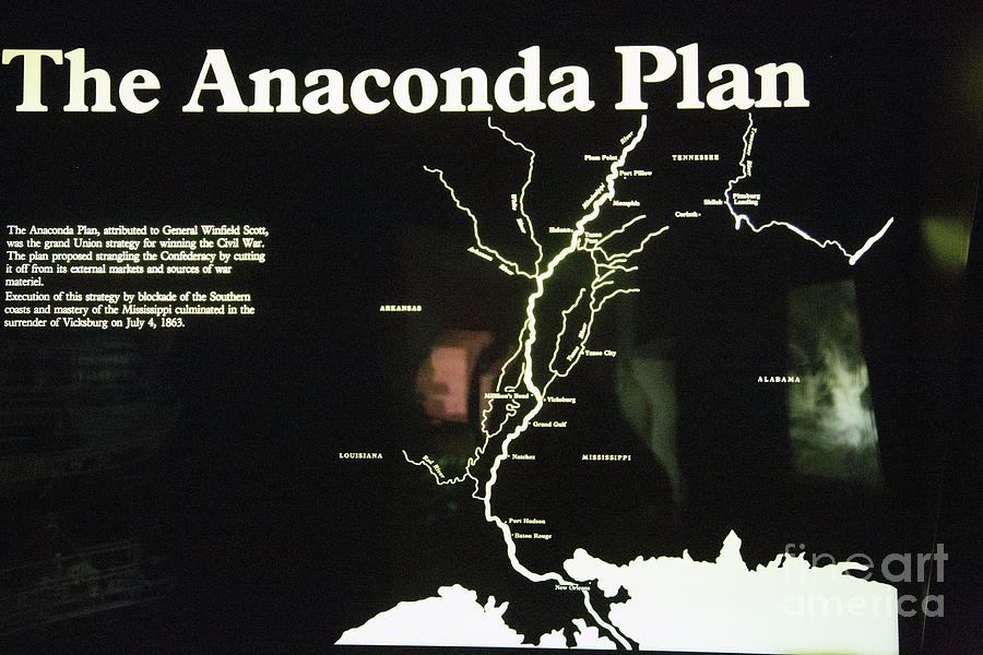 The Anaconda Plan 1863 Civil War USA Photograph by Chuck Kuhn