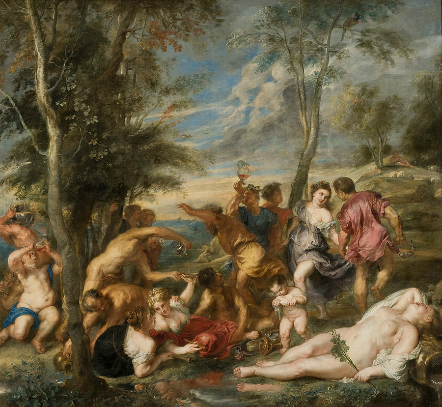 The Andrians Painting by Peter Paul Rubens