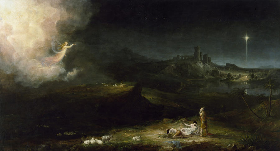The Angel Appearing Painting by Thomas Cole