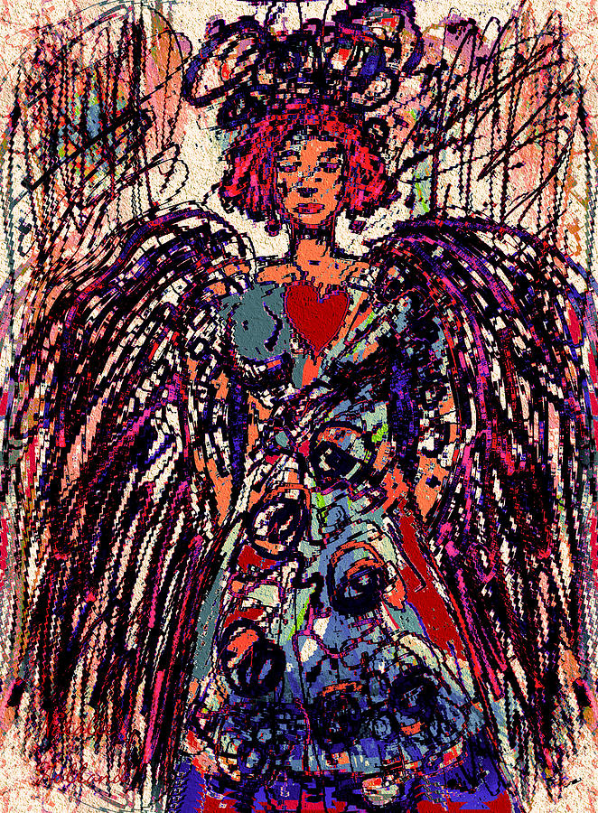 The Angel Of Love Mixed Media by Natalie Holland