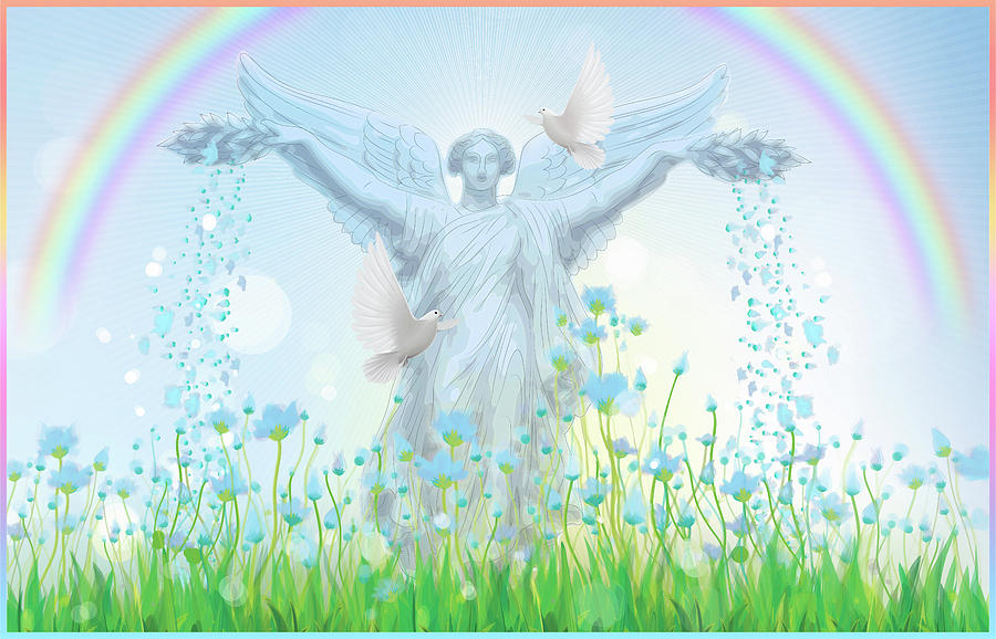 The angel of peace Digital Art by Harald Dastis