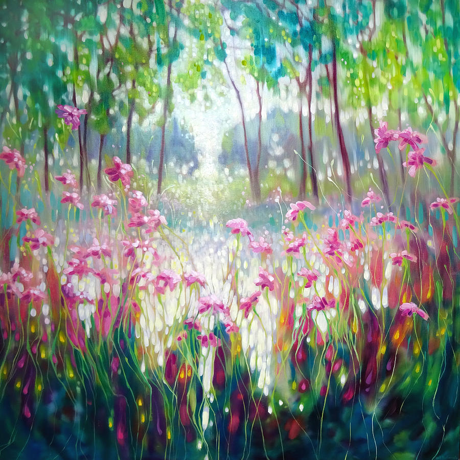 The Angel of Spring Rises Painting by Gill Bustamante