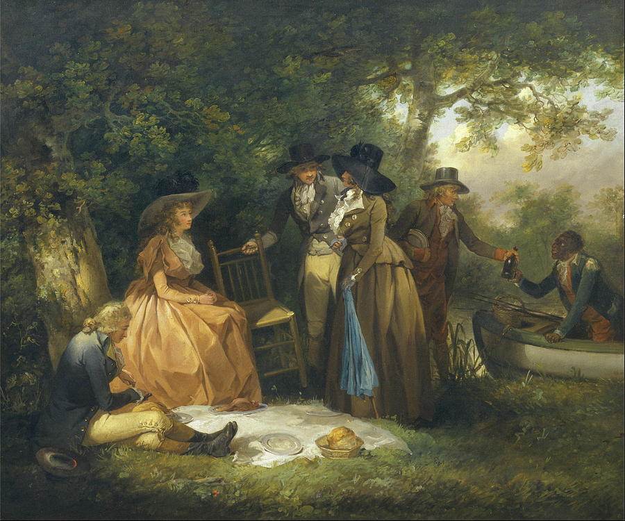 Unique Painting - The Anglers Repast 1789 by George Morland