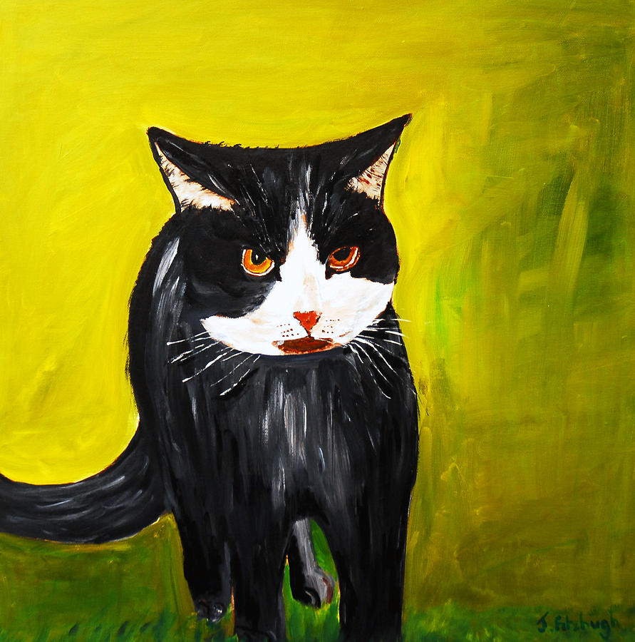 Angry Cat by Kathleen Original Art