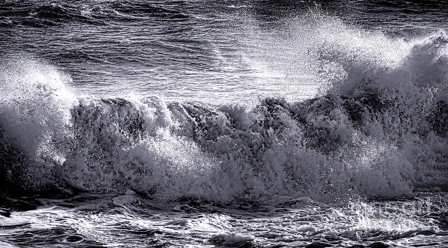 Wave Photograph - The Angry Wave by Olivier Le Queinec
