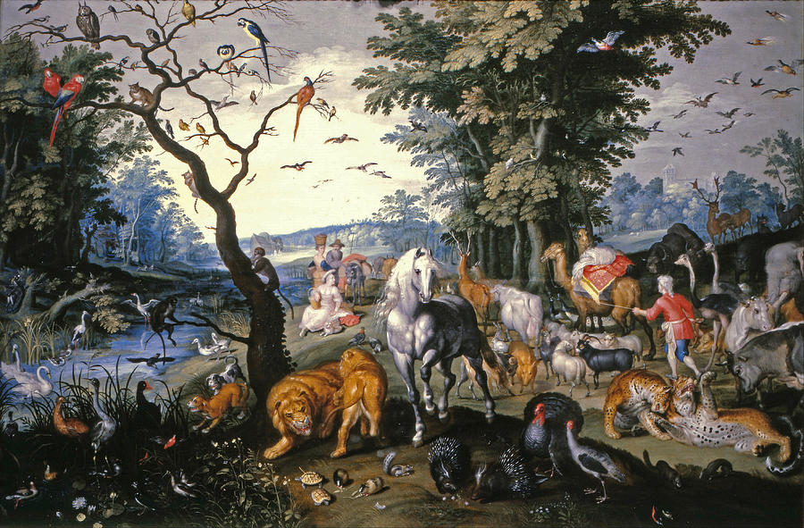 The animals entering Noahs Ark Painting by Jan Brueghel the Younger