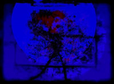 Blue Painting - The Annihilation Of Self by Peter Schwartz Blue Painting - The Annihilation Of Self by Peter Schwartz