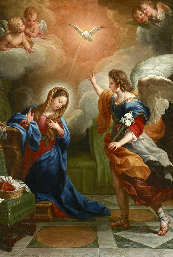 The Annunciation  Painting by Agostino Masucci