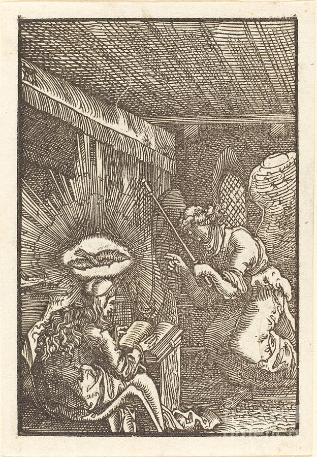 The Annunciation Drawing by Albrecht Altdorfer - Pixels