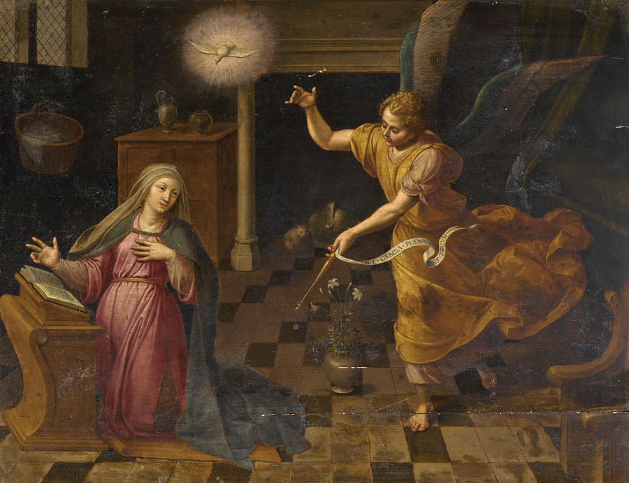 The Annunciation Painting by Attributed to Frans Pourbus the Elder
