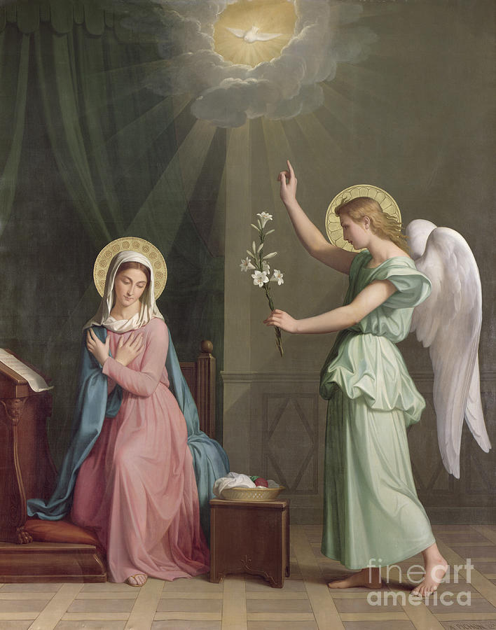 Madonna Painting - The Annunciation by Auguste Pichon