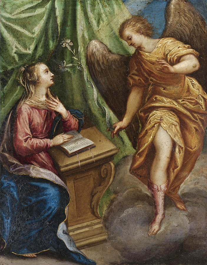 The Annunciation Painting by Circle of Hans Rottenhammer