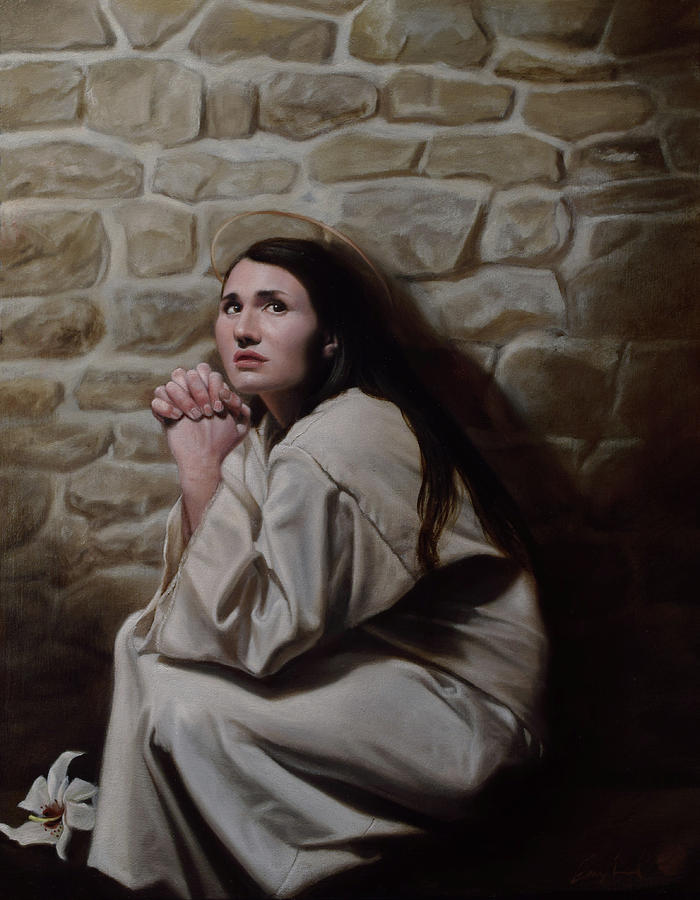 Mary Painting - The Annunciation by Eric Armusik Mary Painting - The Annunciation by Eric Armusik