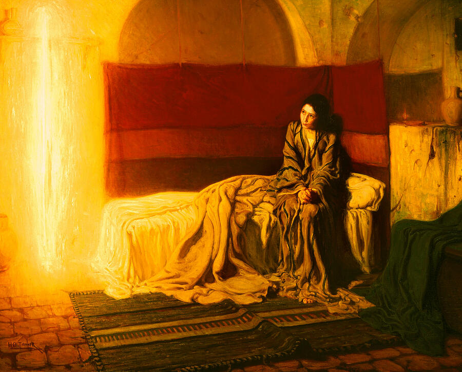 Woman Painting - The Annunciation, from 1898 by Henry Ossawa Tanner