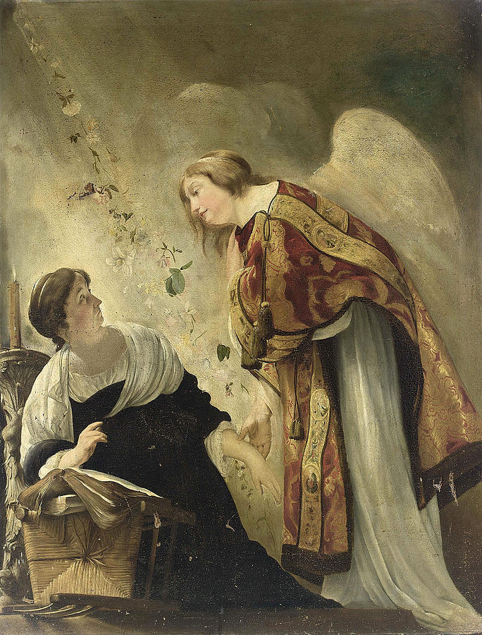 The Annunciation Painting by Paulus Bor