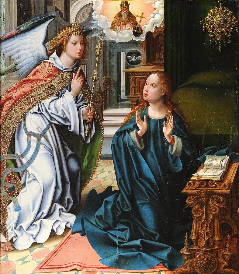 The Annunciation Painting by Pieter Coecke van Aelst