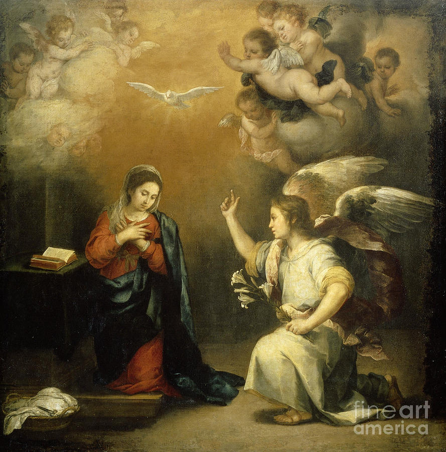 The Annunciation to Mary Painting by Celestial Images