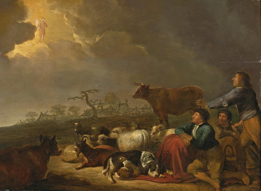 The Annunciation to the Shepherds Painting by Cornelis Saftleven