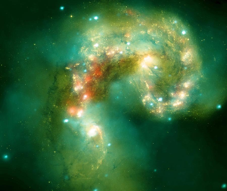 The Antennae galaxies Photograph by American School