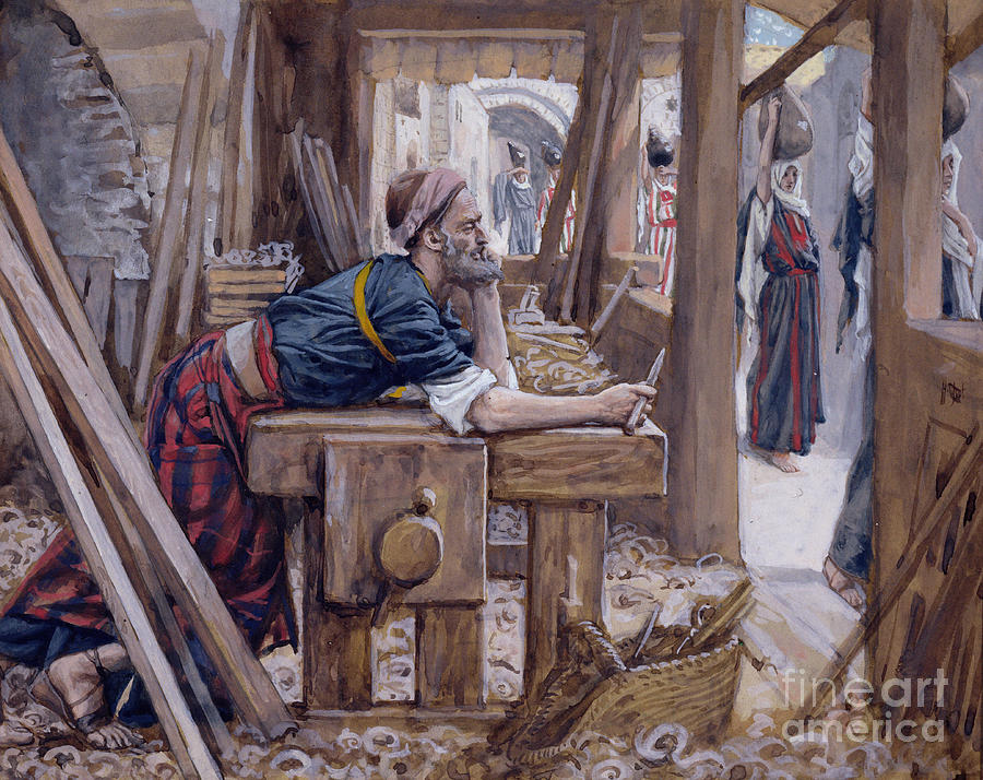 Tool Painting - The Anxiety of Saint Joseph by James Jacques Joseph Tissot