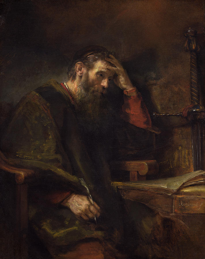 The Apostle Paul Painting by Rembrandt van Rijn