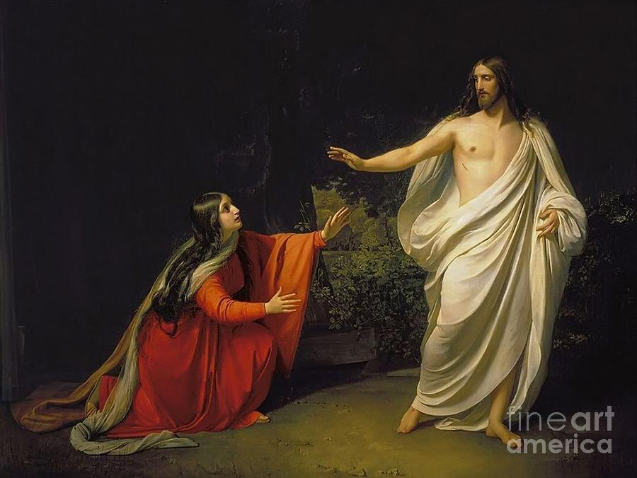 The Appearance of Christ to Mary Magdalene Painting by MotionAge Designs