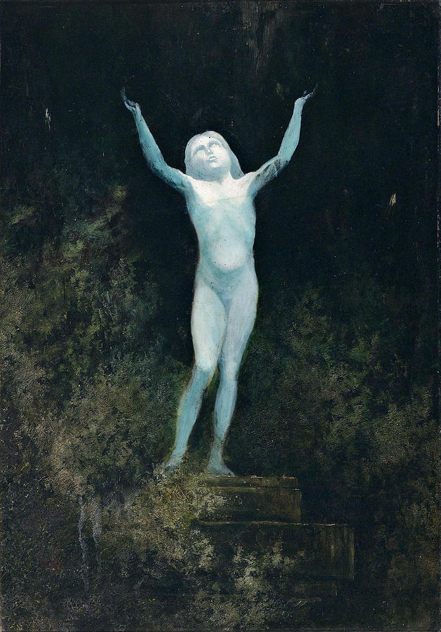 Karl Wilhelm Diefenbach Painting - The appearance or a sidereal body by Karl Wilhelm Diefenbach